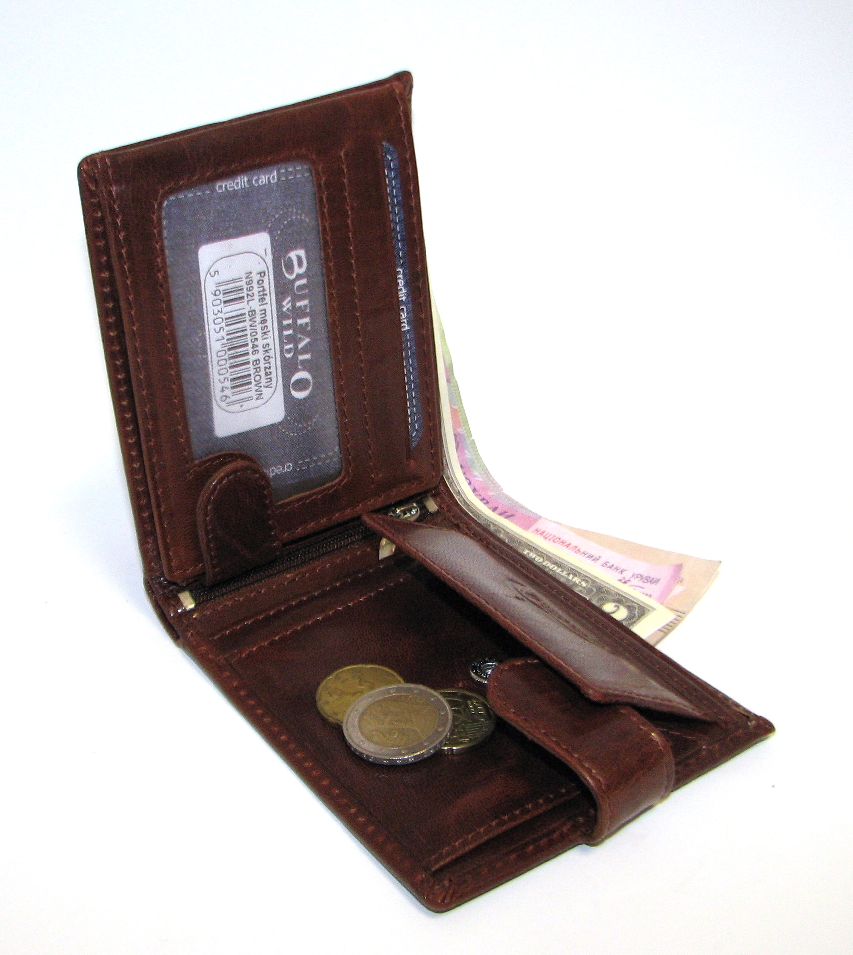 Кошелек мужской Buffalo Wild N992L-BW BROWN Кошелек мужской Buffalo Wild N992L-BW BROWN